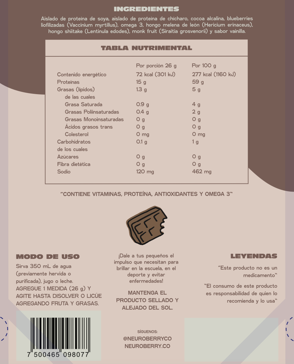 ¡PREVENTA 20%OFF! Caja con 15 sobres - sabor chocolate