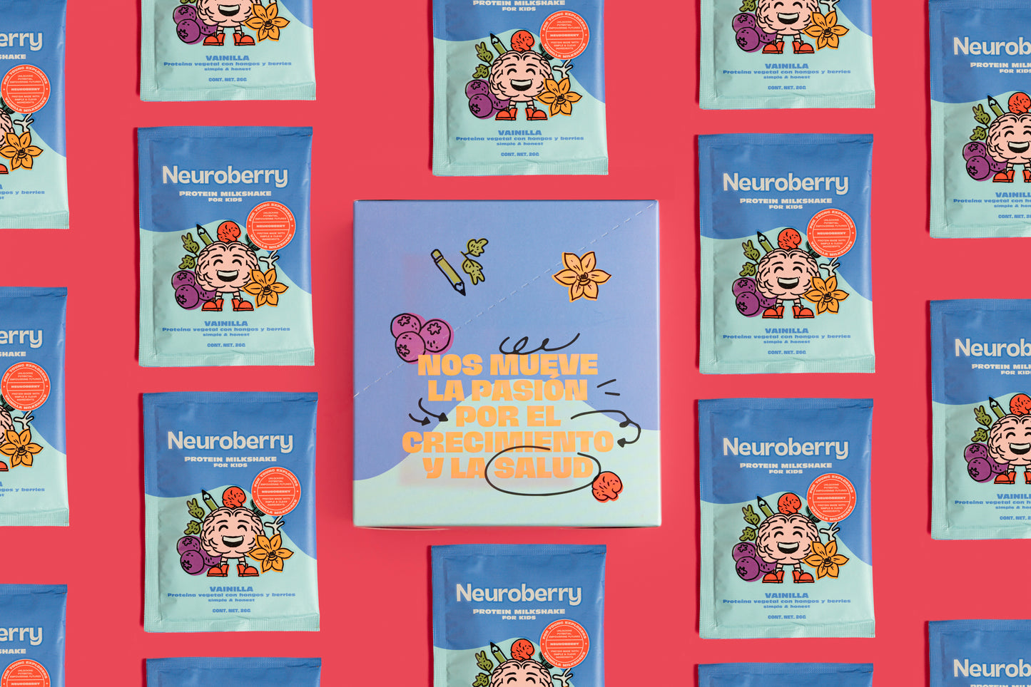 Caja con 10 sobres - sabor vainilla