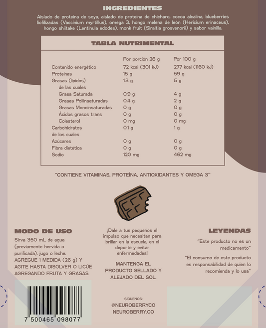 Pouch sabor chocolate (300 gr) 🎁 ENVÍO GRATIS